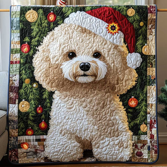 Christmas Puffy Poodle WP1211009CL Quilt