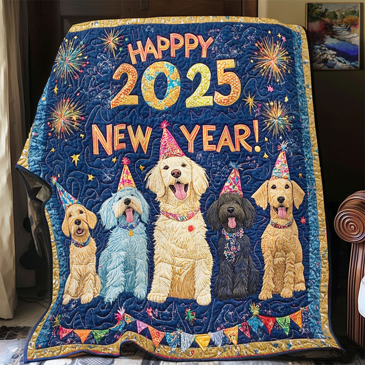 New Year Dog Party WY2312047CL Quilt