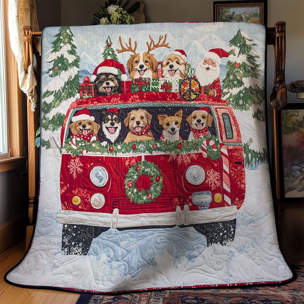 Dog's Christmas Wonderland WN2510050CL Quilt