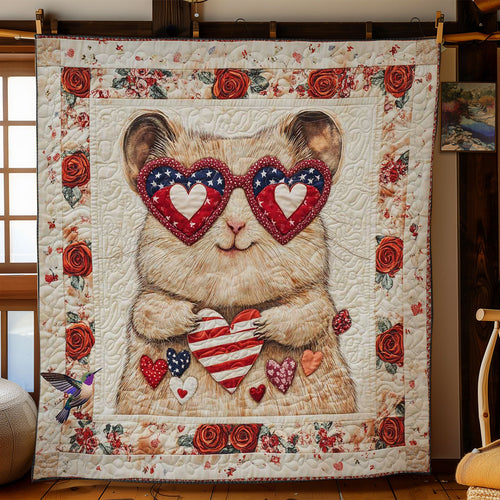 Hamster And Hearts WN0412026CL Quilt