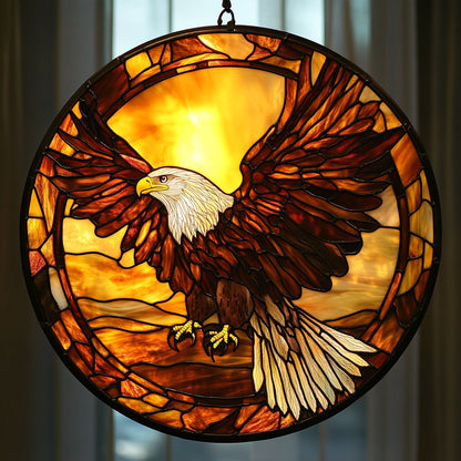 Eagle WJ1211044CL Stained Glass Suncatcher