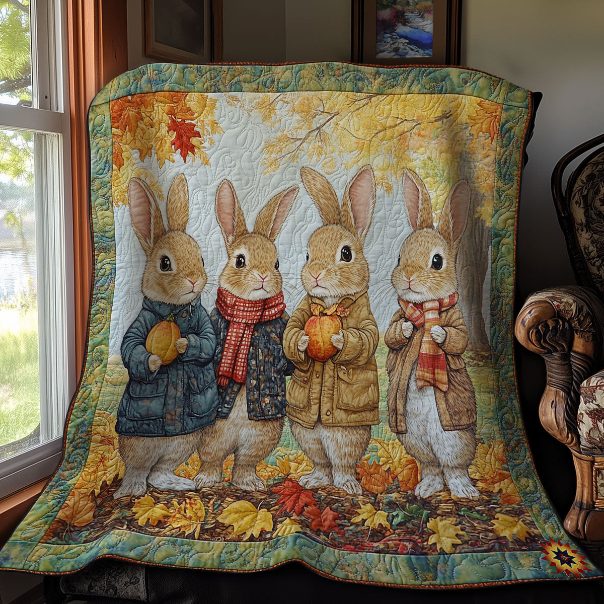 Autumn Rabbit WY1511013CL Quilt