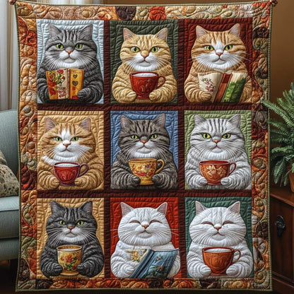 Tea Party Cat WP1009063CL Quilt