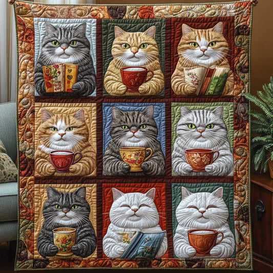 Tea Party Cat WP1009063CL Quilt