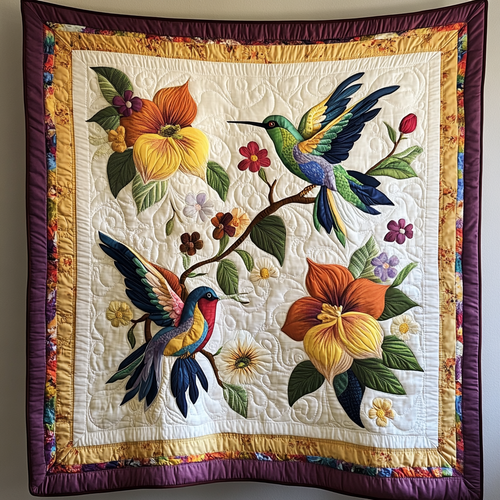 Hummingbird Tropical Paradise WN2509004CL Quilt