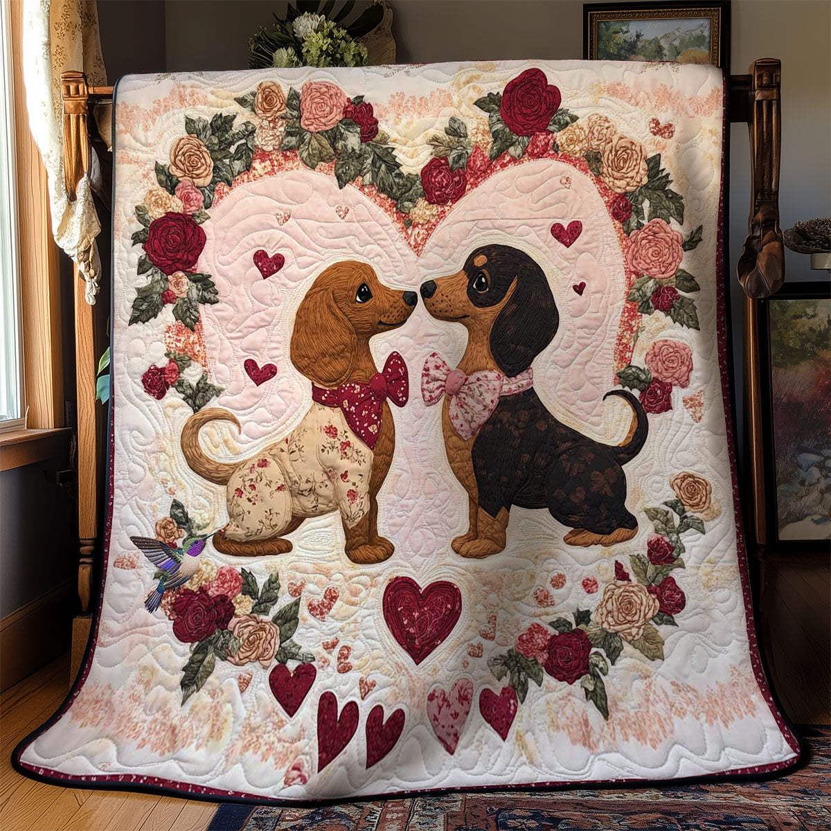 Valentine Dachshund WN0412015CL Quilt