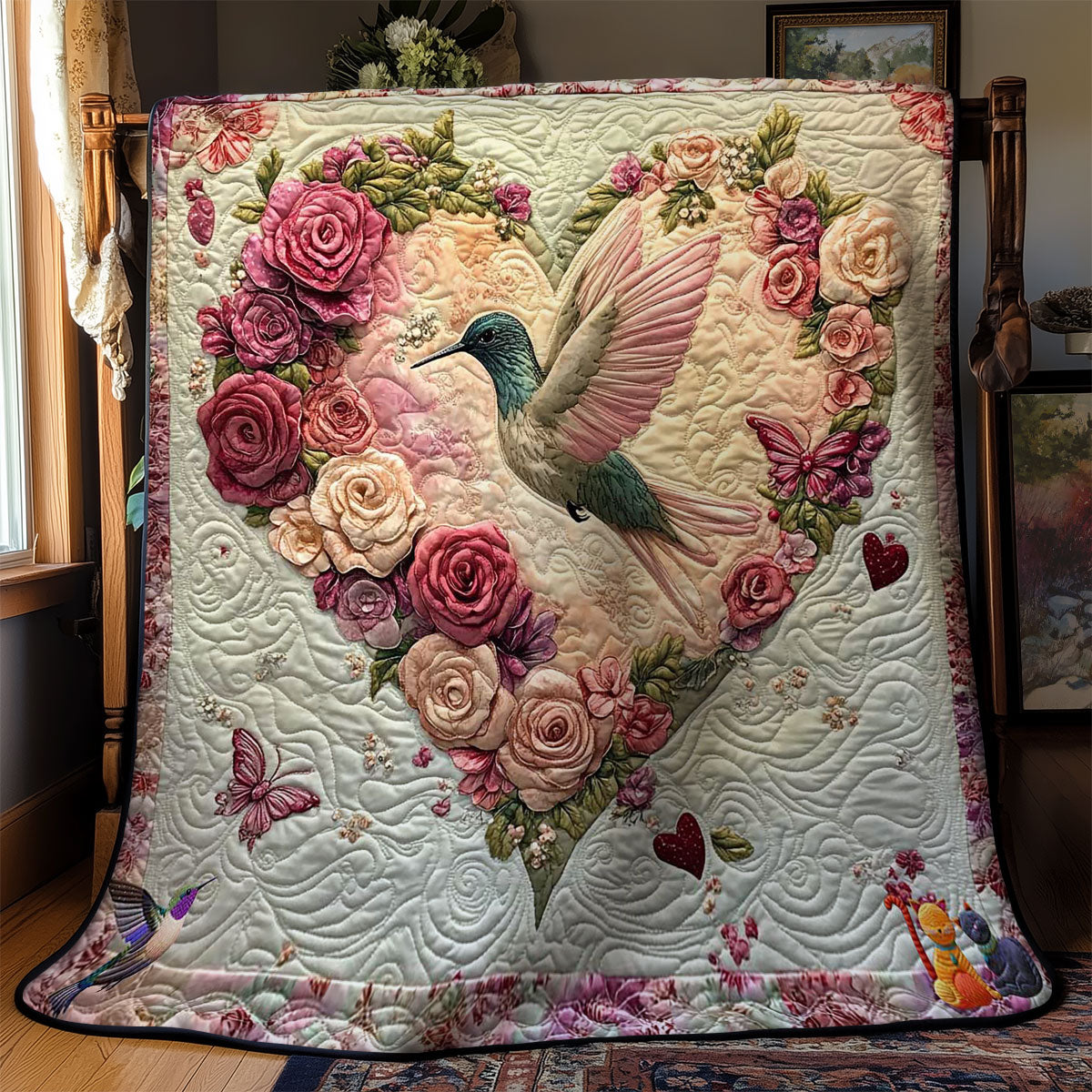 Hummingbird Bouquet WN1112053CL Quilt