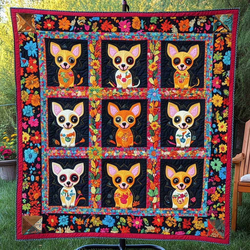 Chihuahua's Festival Of Life WN0910075CL Quilt