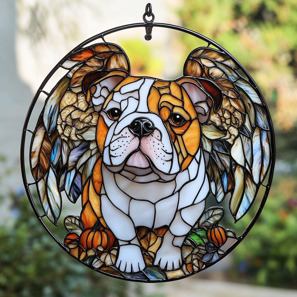 Bulldog WU1210001CL Stained Glass Suncatcher