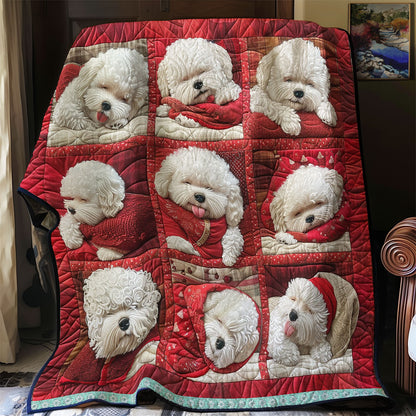 Bichon Frise Lazy WN1209074CL Quilt