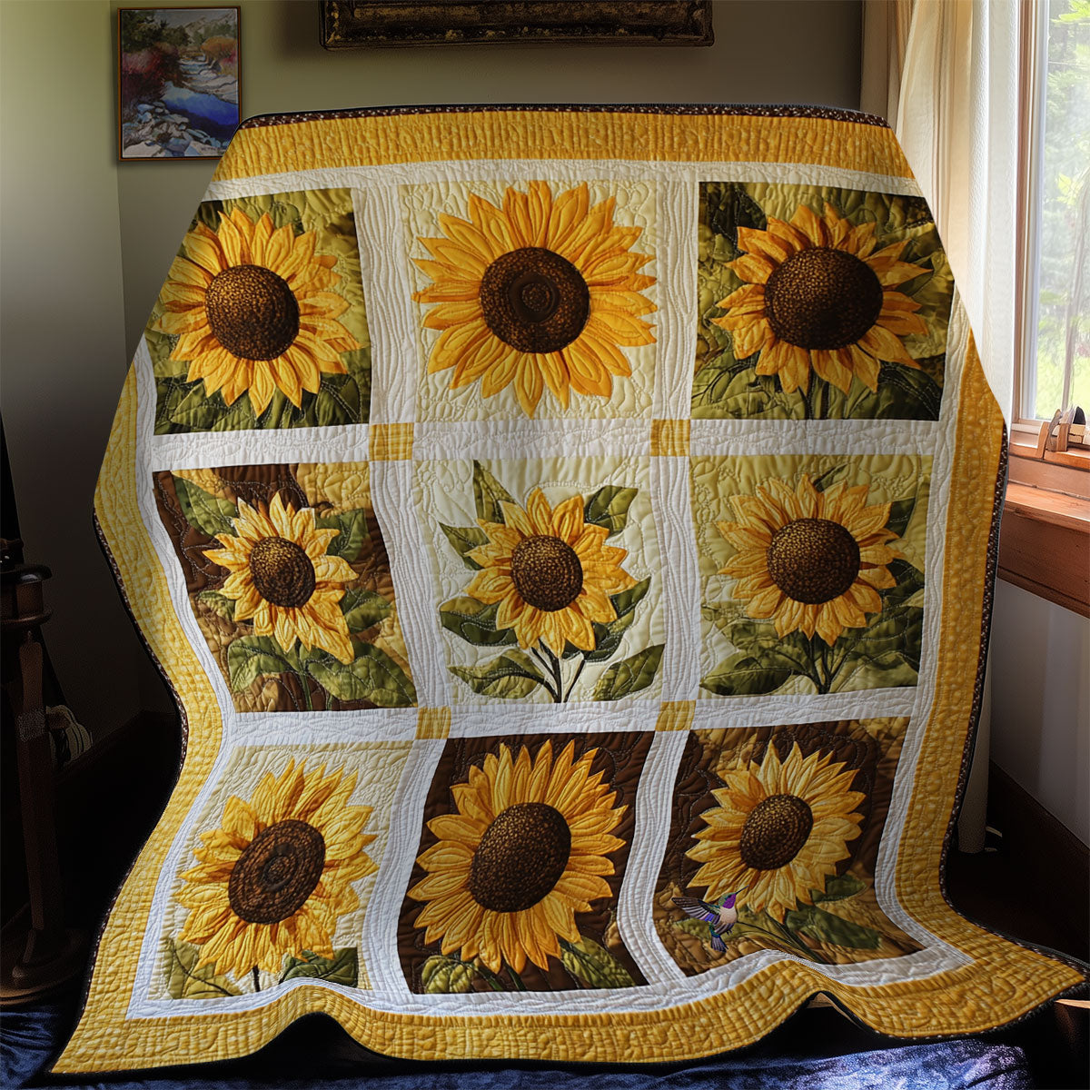 Sunflower WY1811028CL Quilt