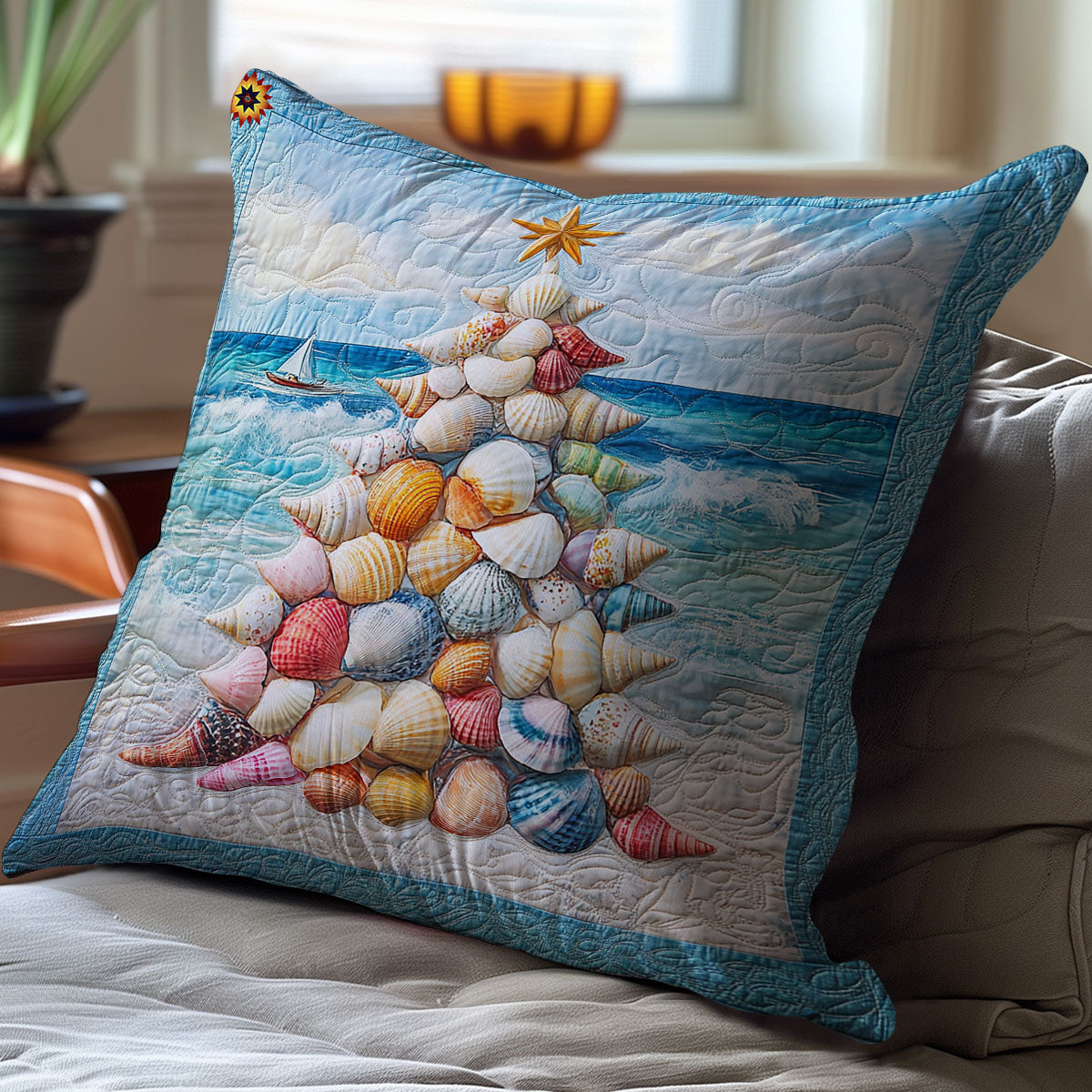 Christmas Tree Shell WY2711051CL Quilt Pillow Case