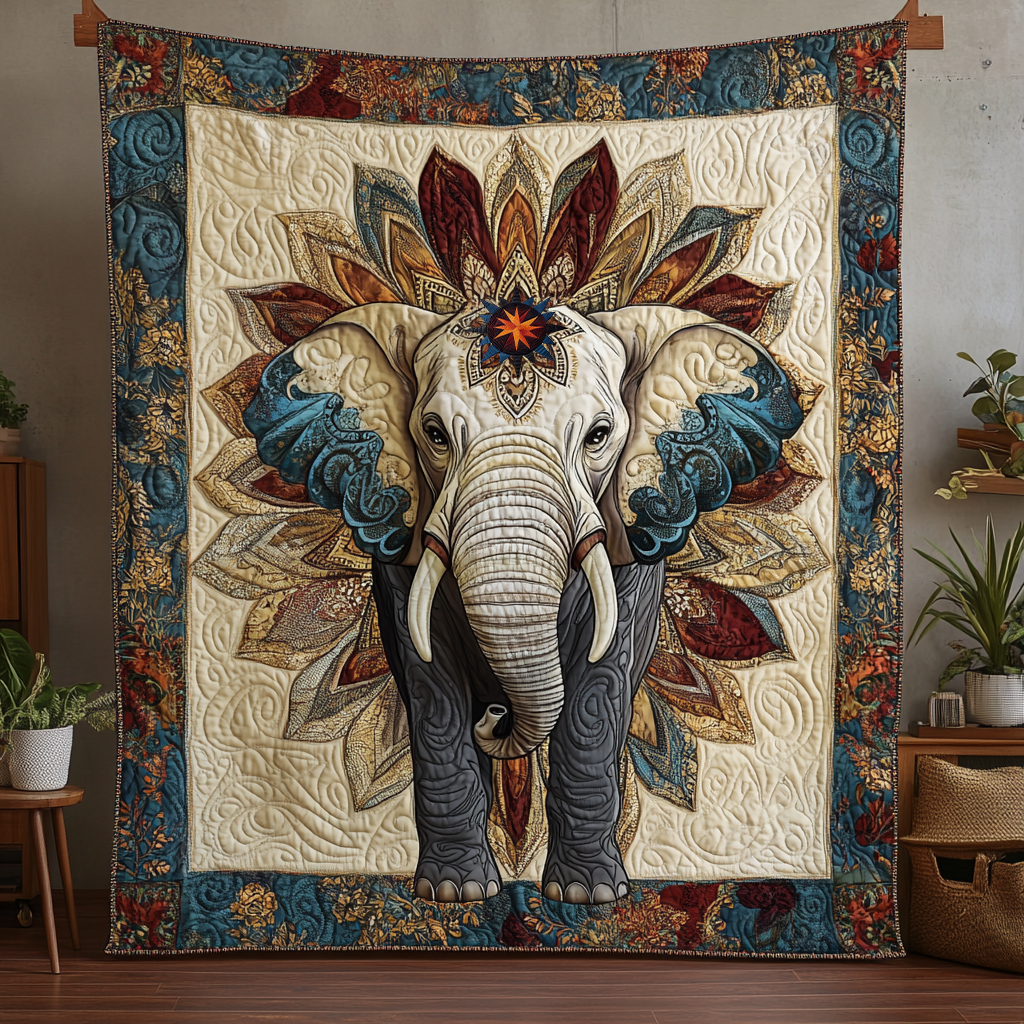 Mandala Elephant WG1812021CL Quilt