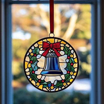 Jingle Bell WJ1811041CL Stained Glass Suncatcher