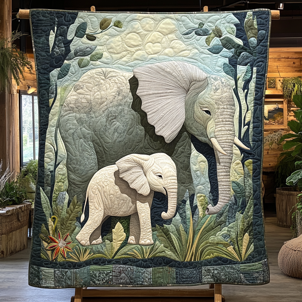 Elephant Family WG1812019CL Quilt