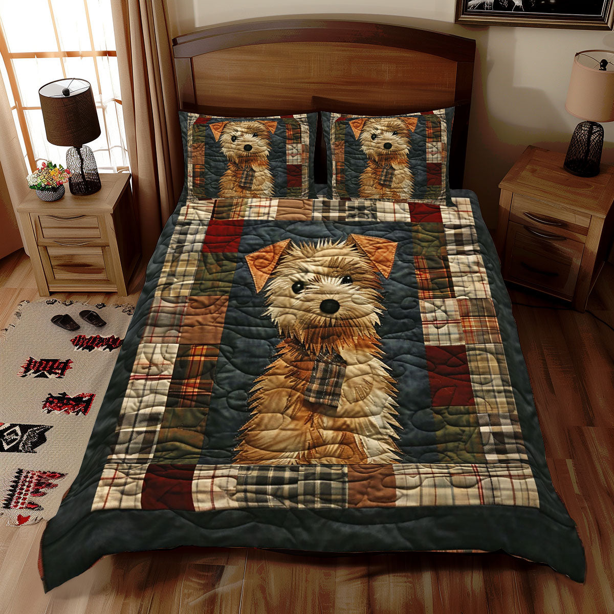 Cute Terrier Dog WJ1510027CL Duvet Cover Set