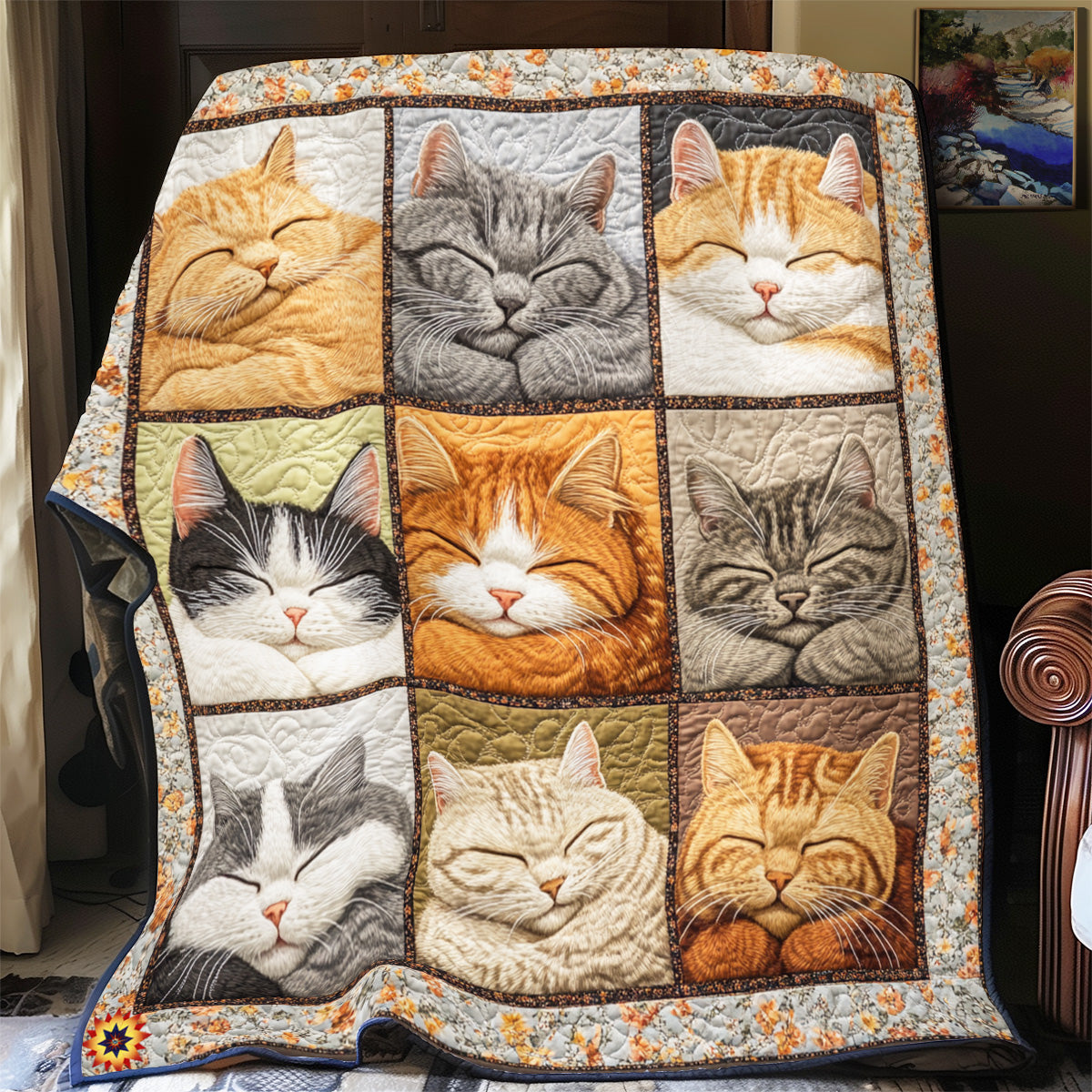 Beautiful Cat Dreams YR2512043CL Quilt