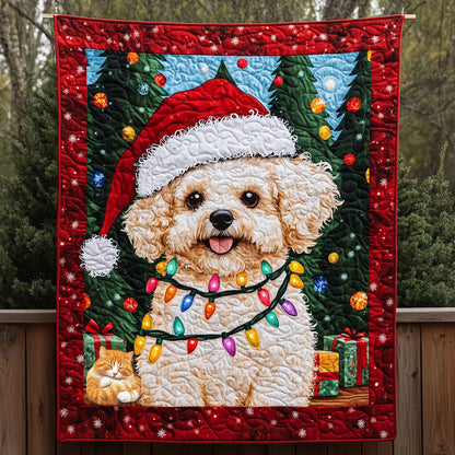 Bichon Frise Christmas WX2210015CL Quilt