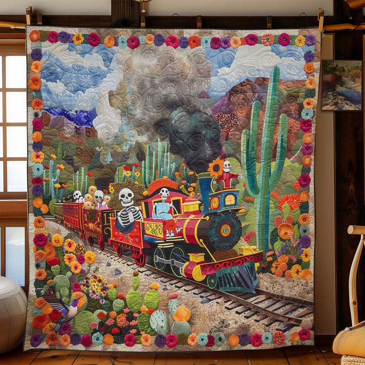 Day Of The Dead Train Journey WN2610047CL Quilt