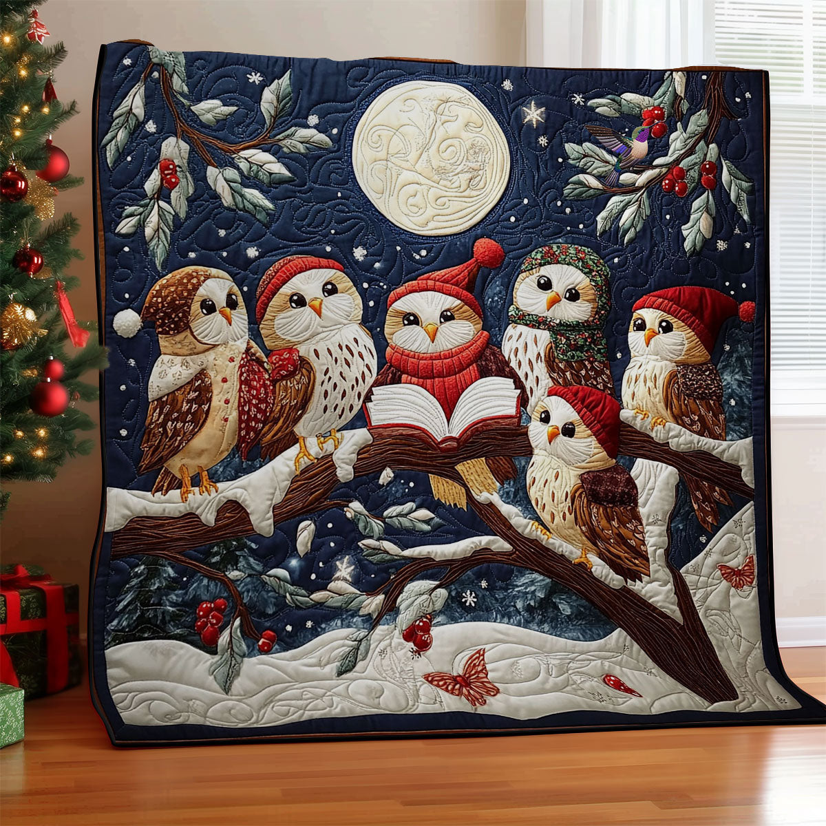 Winter Of Owl Family WY0512016CL Quilt