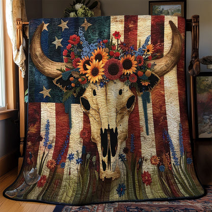 American Bull Skull WN3010081CL Quilt