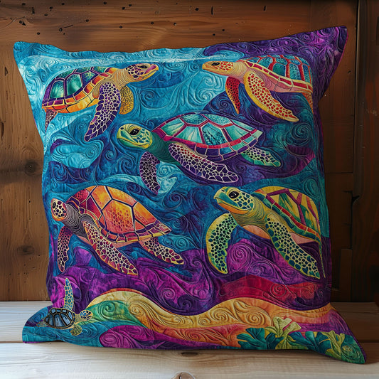 Turtle Family WY2212027CL Quilt Pillow Case