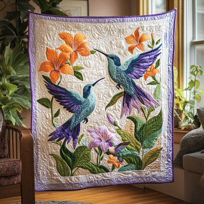 Floral Hummingbird WN2810081CL Quilt
