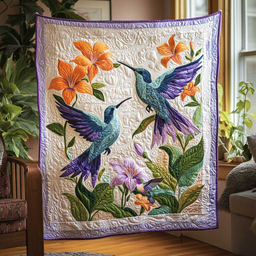 Floral Hummingbird WN2810081CL Quilt
