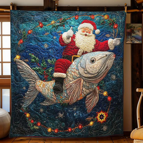 Fish Sleigh Santa WN0612073CL Quilt