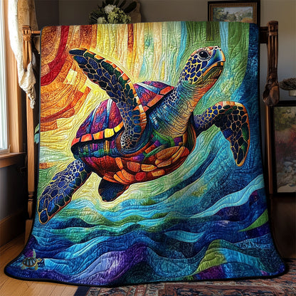 Abstract Colorful Turtle WY2210021CL Quilt