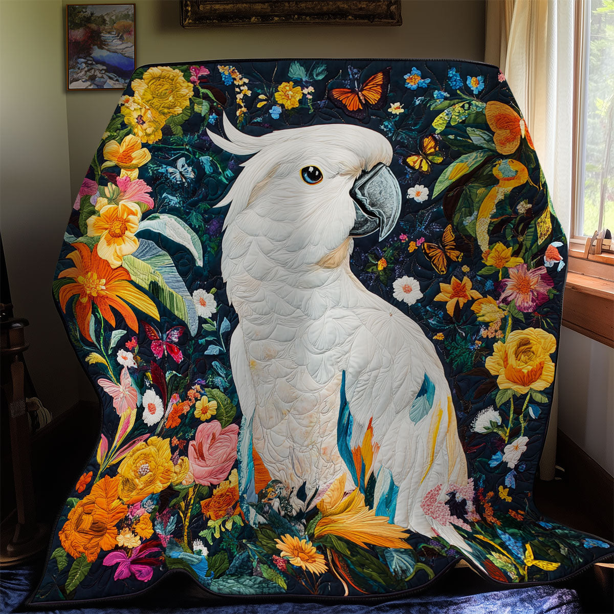 FLower Parrot WY0111033CL Quilt