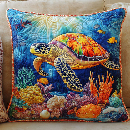 Sea Turtle Fish WT0703025CL Quilt Pillow Case