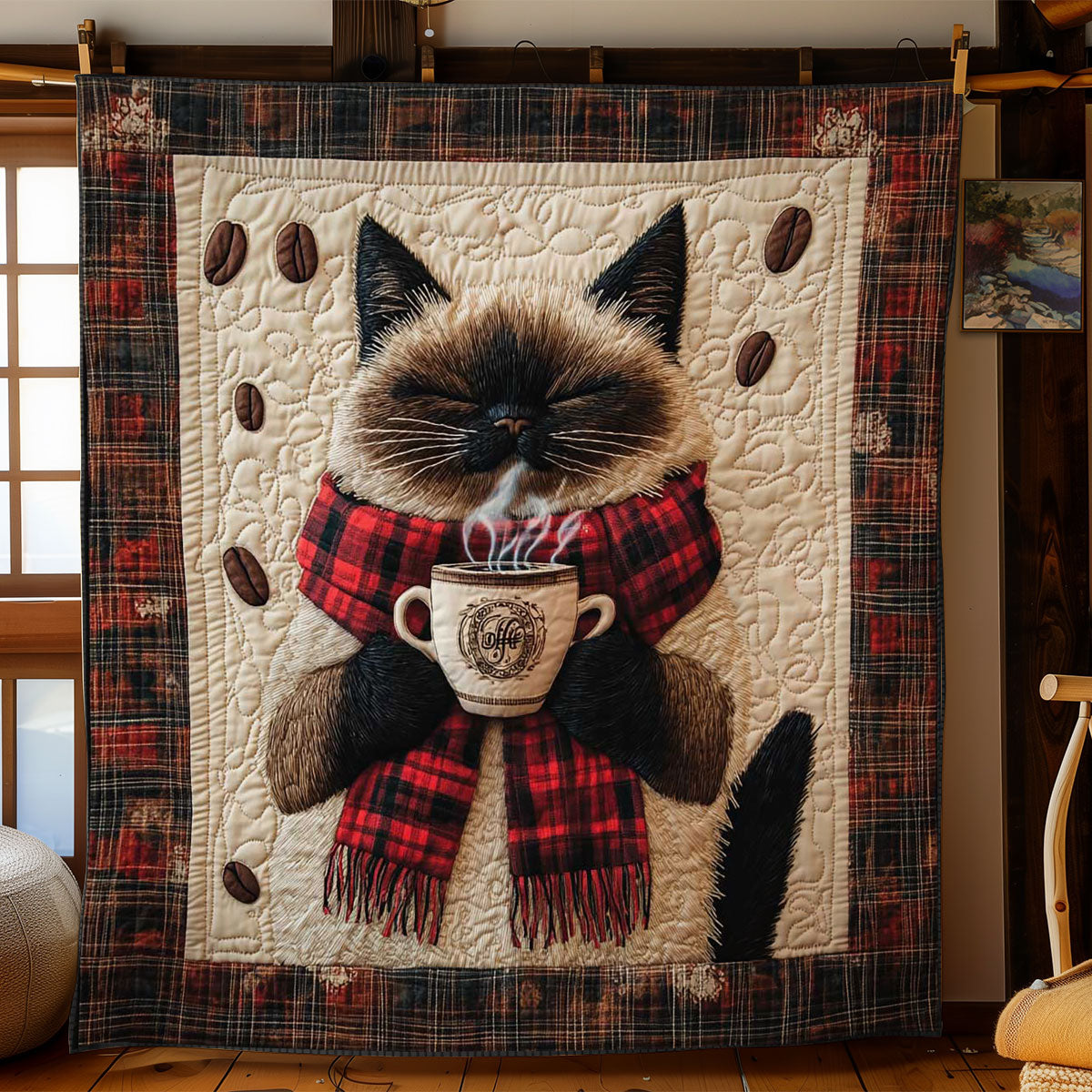 Coffee With Siamese WN2712046CL Quilt