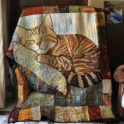 Patchwork Sleeping Cat WJ1912035CL Quilt