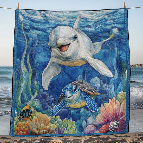 Dolphin And Turtle WY1911050CL Quilt