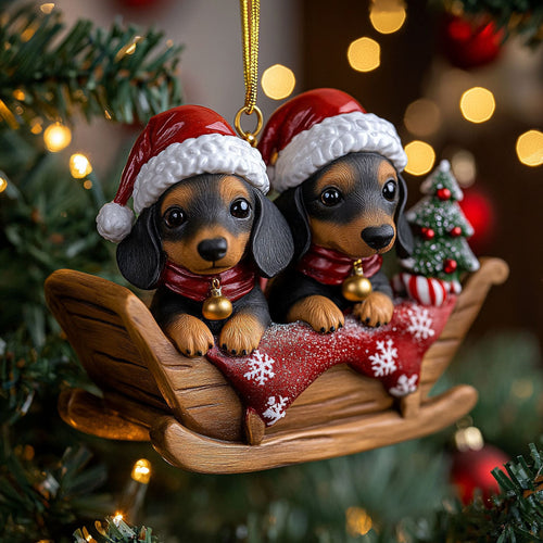 Cozy Dachshund CW1211009CL Christmas Ornament