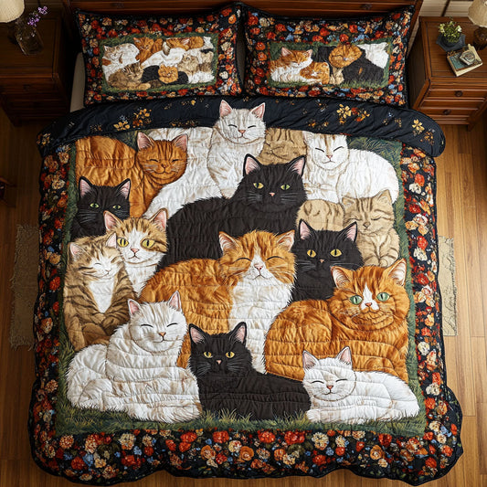 Cute Sleeping Cat WY2001049CL Duvet Cover Set
