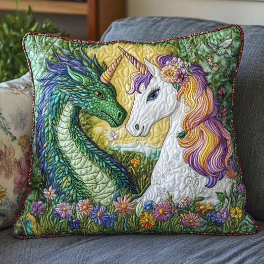 Green Dragon And Unicorn WT1403034CL Quilt Pillow Case