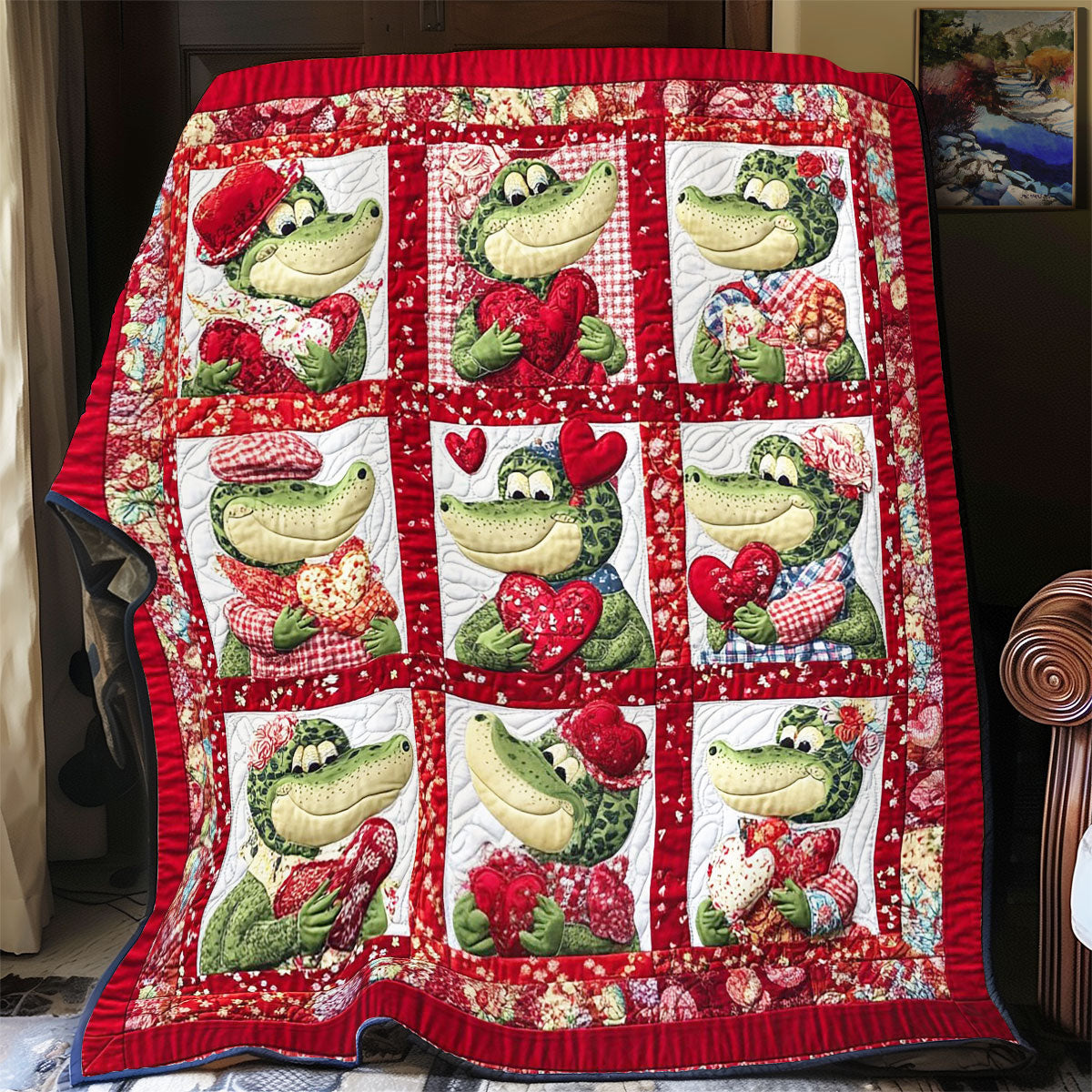 Valentine Crocodile WY1701065CL Quilt