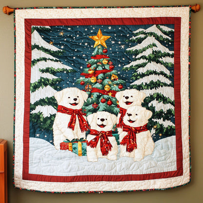 Christmas Samoyed WJ0411010CL Quilt