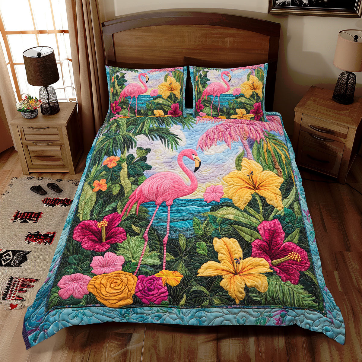 Flamingo Forest WX2312073CL Duvet Cover Set