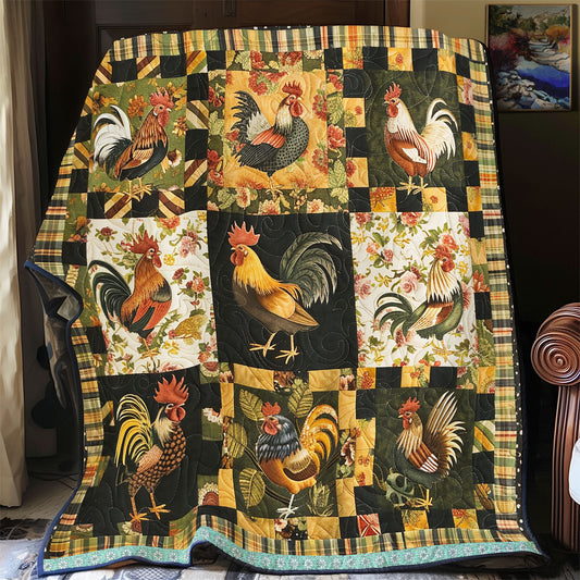 Floral Vintage Chicken WP0609024CL Quilt