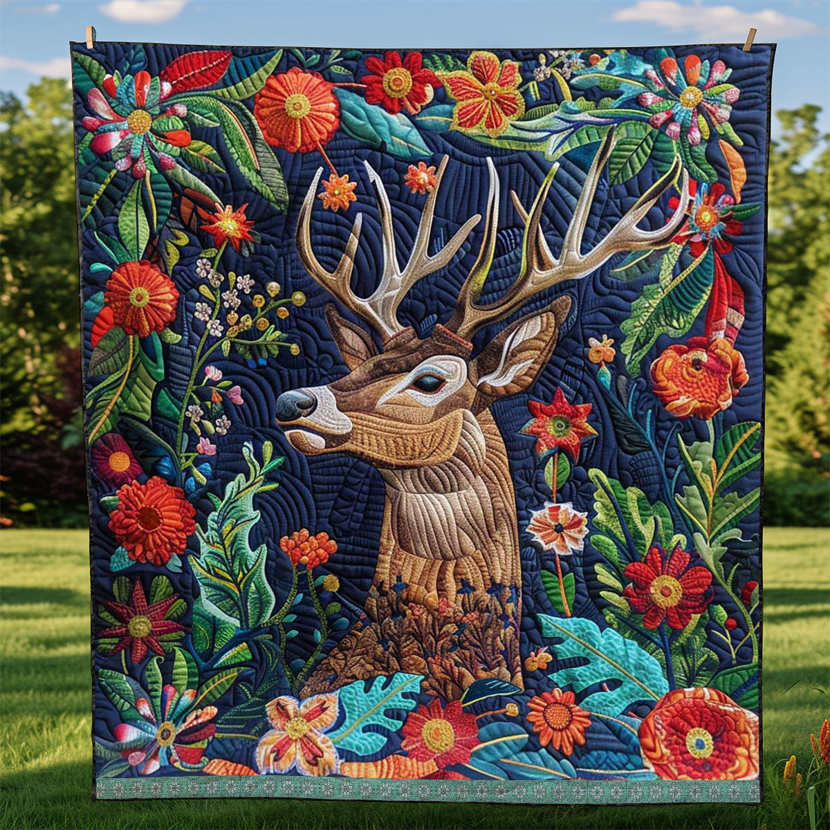 Forest Deer WJ1209013CL Quilt
