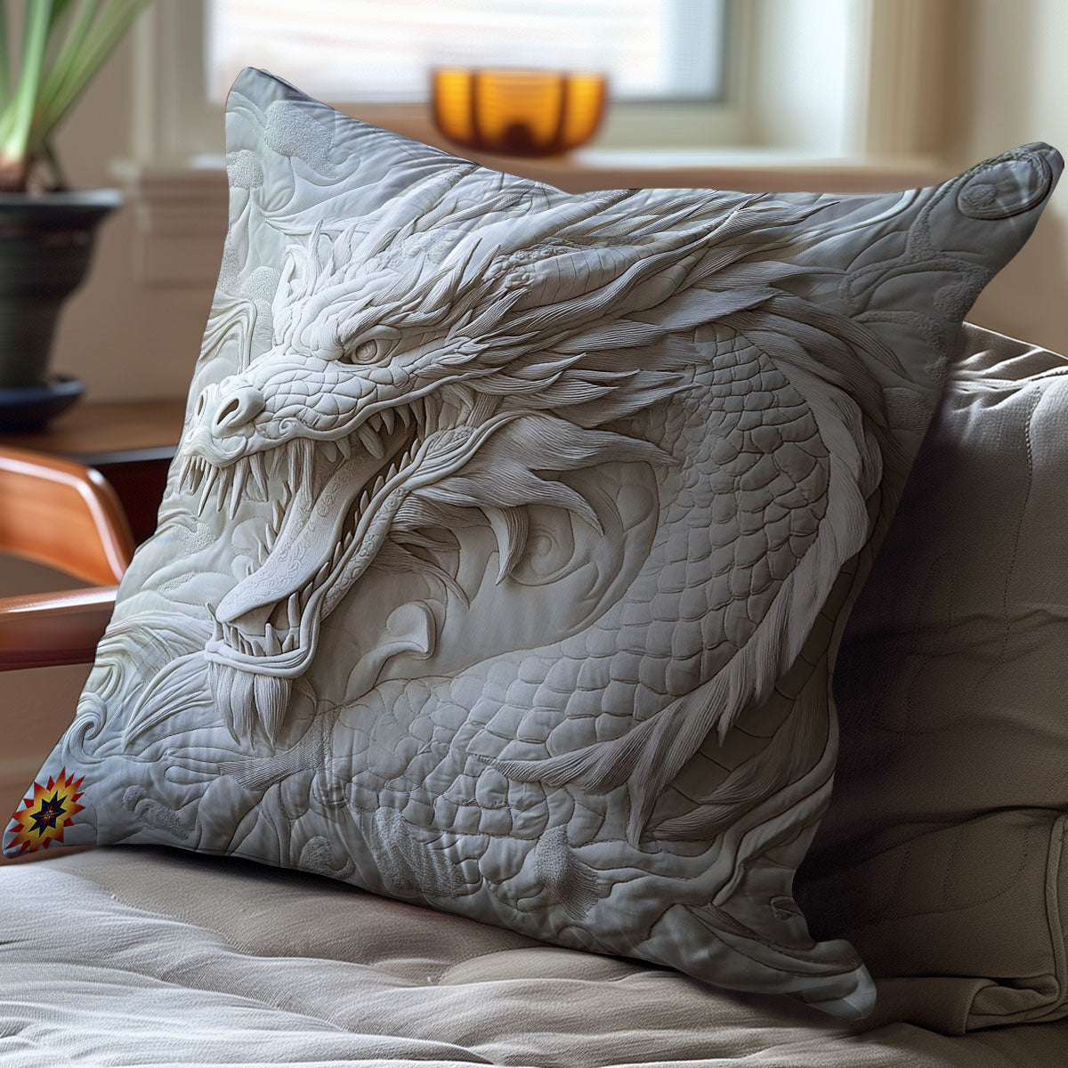 White Dragon WY0612094CL Quilt Pillow Case