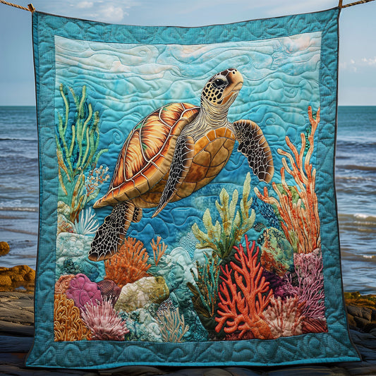 Turtle Life WY2702122CL Quilt