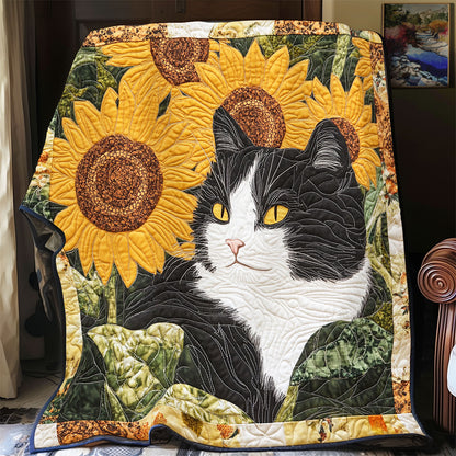 Cat Sunflower WX0301018CL Quilt