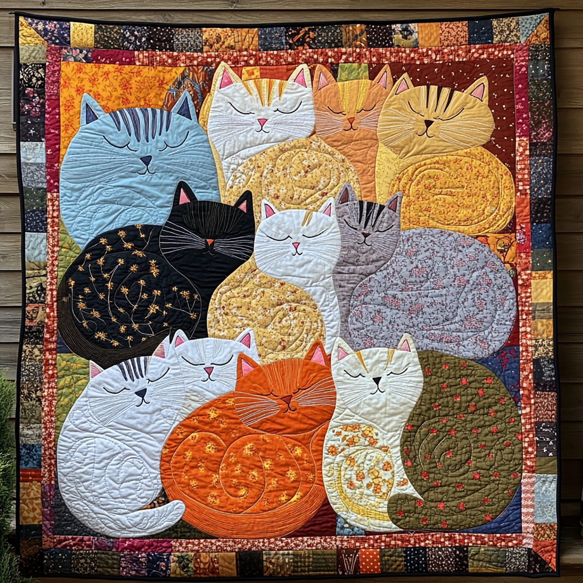 Snuggly Cats WG2509008CL Quilt