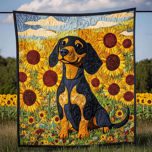 Sunny Dachshund Joy WT3009003CL Quilt
