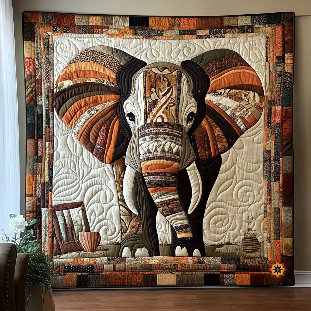 Patchwork Elephant WJ1712034CL Quilt