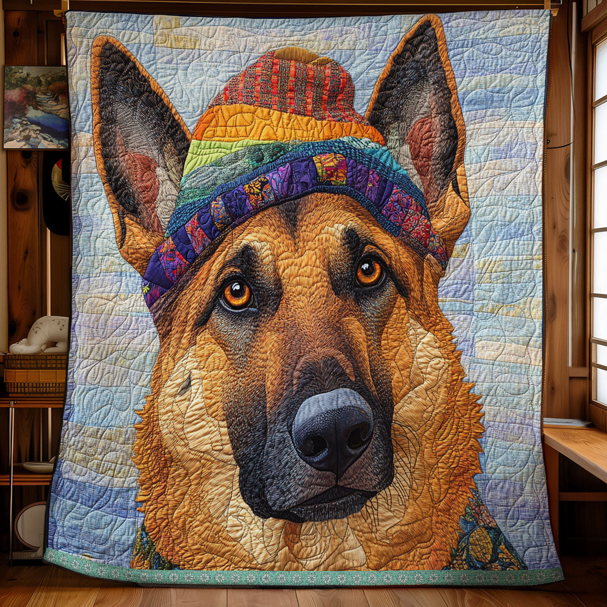 German Shepherd Portrait WX1012016CL Quilt